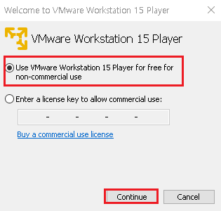 비상업적 용도로 VMware 사용