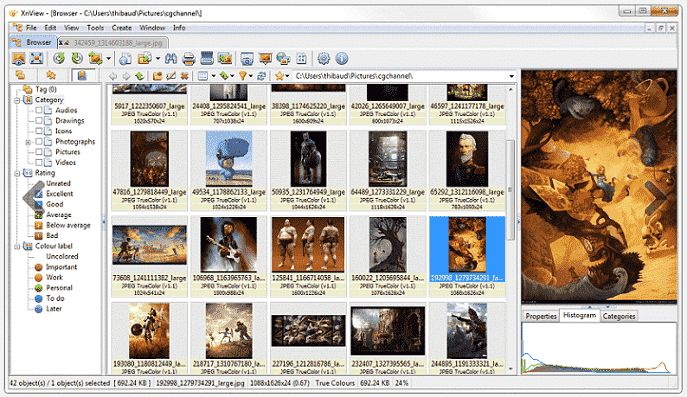 XnView 이미지 파일 뷰어 및 편집기
